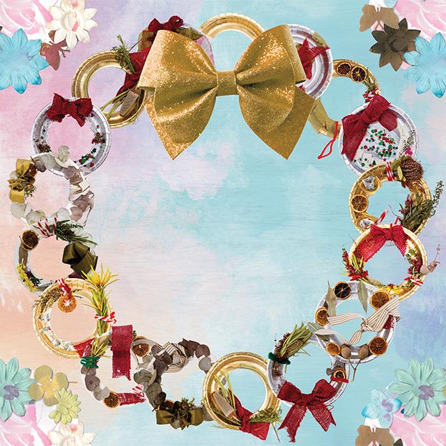 3D wreaths made with a variety of materials