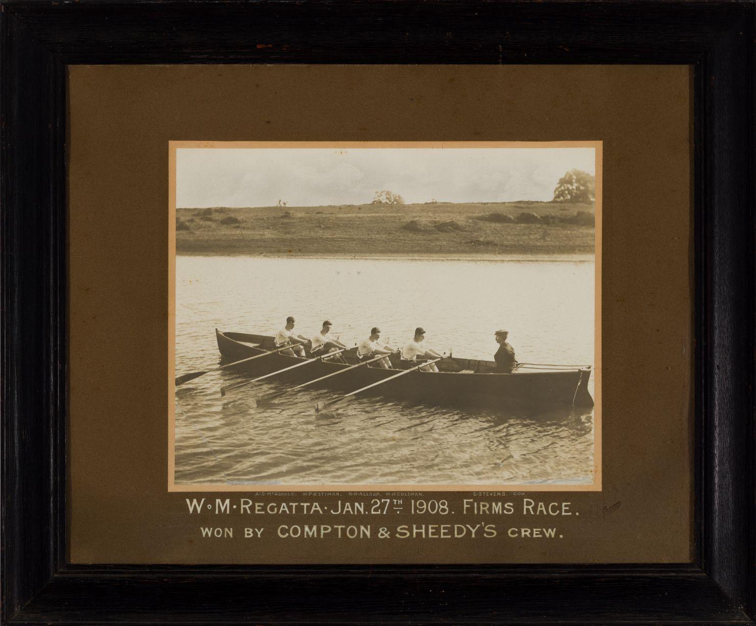 The Regatta - Photograph W.M. Regatta Jan 27th 1908